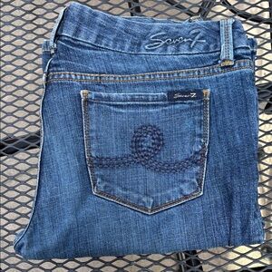 Seven7 Women's Classic Indigo Straight Leg Jeans 32X32